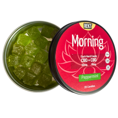 Morning CBD CBG (Hard Candy) Peppermint - 20 Pack - Image 2