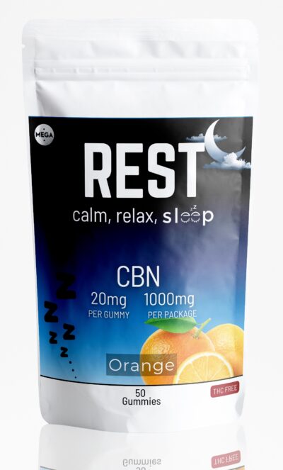 Rest Gummies CBN (Medium Strength) - Orange (50 Pack)